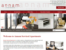 Tablet Screenshot of annamapartments.com.au